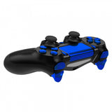 eXtremeRate Chrome Blue Replacement D-pad R1 L1 R2 L2 Triggers Touchpad Action Home Share Options Buttons, Full Set Buttons Repair Kits with Tool for PS4 Slim PS4 Pro CUH-ZCT2 Controller - SP4J0416