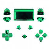 eXtremeRate Chrome Green Replacement D-pad R1 L1 R2 L2 Triggers Touchpad Action Home Share Options Buttons, Full Set Buttons Repair Kits with Tool for PS4 Slim PS4 Pro CUH-ZCT2 Controller - SP4J0418