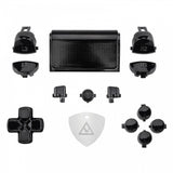 eXtremeRate Chrome Black Replacement D-pad R1 L1 R2 L2 Triggers Touchpad Action Home Share Options Buttons, Full Set Buttons Repair Kits with Tool for PS4 Slim PS4 Pro CUH-ZCT2 Controller - SP4J0420