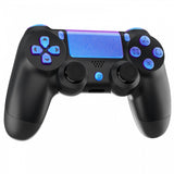 eXtremeRate Chameleon Purple Blue Classical Symbols Replacement Full Set Buttons for PS4 Slim PS4 Pro CUH-ZCT2 Controller - Compatible with PS4 DTFS LED Kit - Controller NOT Included - SP4J0501