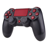 eXtremeRate Scarlet Red Classical Symbols Replacement Full Set Buttons for PS4 Slim PS4 Pro CUH-ZCT2 Controller - Compatible with PS4 DTFS LED Kit - Controller NOT Included - SP4J0502