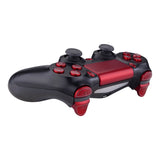 eXtremeRate Scarlet Red Classical Symbols Replacement Full Set Buttons for PS4 Slim PS4 Pro CUH-ZCT2 Controller - Compatible with PS4 DTFS LED Kit - Controller NOT Included - SP4J0502