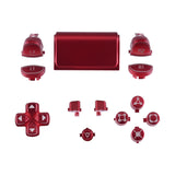 eXtremeRate Scarlet Red Classical Symbols Replacement Full Set Buttons for PS4 Slim PS4 Pro CUH-ZCT2 Controller - Compatible with PS4 DTFS LED Kit - Controller NOT Included - SP4J0502