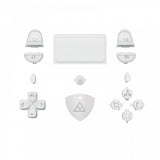 eXtremeRate White Classical Symbols Replacement Full Set Buttons for PS4 Slim PS4 Pro CUH-ZCT2 Controller - Compatible with PS4 DTFS LED Kit - Controller NOT Included - SP4J0504
