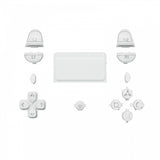 eXtremeRate White Classical Symbols Replacement Full Set Buttons for PS4 Slim PS4 Pro CUH-ZCT2 Controller - Compatible with PS4 DTFS LED Kit - Controller NOT Included - SP4J0504