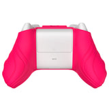 PlayVital Scorpion Edition Two-Tone Anti-Slip Silicone Case Cover for Xbox Series X/S Controller, Soft Rubber Case for Xbox Core Controller with Thumb Grip Caps - Bright Pink & White - SPX3008