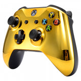 eXtremeRate Chrome Gold Edition Front Housing Shell Faceplate for Microsoft Xbox One X & One S Controller - SXOFD01
