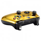 eXtremeRate Chrome Gold Edition Front Housing Shell Faceplate for Microsoft Xbox One X & One S Controller - SXOFD01