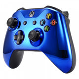 eXtremeRate Chrome blue Edition Front Housing Shell Faceplate for Microsoft Xbox One S & Xbox One X Controller - SXOFD04