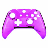 eXtremeRate Chrome Purple Edition Front Housing Shell Faceplate for Xbox One S & Xbox One X Controller (Model 1708) - SXOFD05