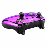 eXtremeRate Chrome Purple Edition Front Housing Shell Faceplate for Xbox One S & Xbox One X Controller (Model 1708) - SXOFD05