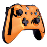 eXtremeRate Chrome Orange Edition Front Housing Shell Faceplate for Xbox One S & Xbox One X Controller (Model 1708) - SXOFD07