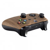 eXtremeRate Custom Wood Grain Soft Touch Top Housing Shell for Xbox One X & One S Controller - SXOFS01