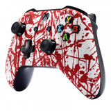 eXtremeRate Blood Spatter Soft Touch Grip Replacement Front Housing Shell for Xbox One X & One S Controller - SXOFS06