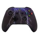 eXtremeRate Purple Storm Patterned Soft Touch Top Shell for Xbox One X & One S Controller - SXOFT15X
