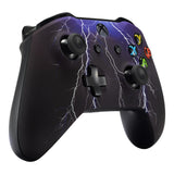 eXtremeRate Purple Storm Patterned Soft Touch Top Shell for Xbox One X & One S Controller - SXOFT15X