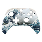 eXtremeRate The Great Wave Patterned Soft Touch Front Shell for  Xbox One X & One S  Remote Controller - SXOFT17X