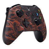 eXtremeRate Blood Purgatory Patterned Front Housing Shell Case, Soft Touch Faceplate Cover Replacement Kit for Xbox One S & One X Controller (Model 1708) - SXOFT43X