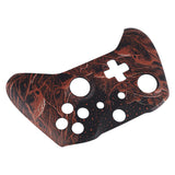 eXtremeRate Blood Purgatory Patterned Front Housing Shell Case, Soft Touch Faceplate Cover Replacement Kit for Xbox One S & One X Controller (Model 1708) - SXOFT43X