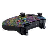 eXtremeRate Neon Novel Patterned Front Housing Shell Case, Soft Touch Faceplate Cover Replacement Kit for Xbox One S & One X Controller (Model 1708) - SXOFT51X