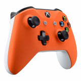 eXtremeRate Orange Faceplate Cover Soft Touch Front Housing Shell Case Comfortable Soft Grip Replacement Kit for Microsoft Xbox One X & One S Controller - SXOFX02