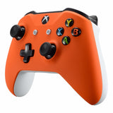 eXtremeRate Orange Faceplate Cover Soft Touch Front Housing Shell Case Comfortable Soft Grip Replacement Kit for Microsoft Xbox One X & One S Controller - SXOFX02