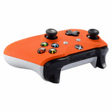 eXtremeRate Orange Faceplate Cover Soft Touch Front Housing Shell Case Comfortable Soft Grip Replacement Kit for Microsoft Xbox One X & One S Controller - SXOFX02