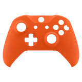 eXtremeRate Orange Faceplate Cover Soft Touch Front Housing Shell Case Comfortable Soft Grip Replacement Kit for Microsoft Xbox One X & One S Controller - SXOFX02