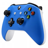 eXtremeRate Blue Faceplate Cover Soft Touch Front Housing Shell Case Comfortable Soft Grip Replacement Kit for Microsoft Xbox One X & One S Controller - SXOFX03