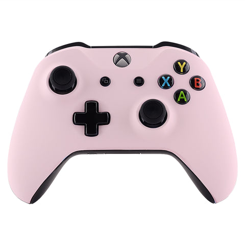 eXtremeRate Cherry Blossoms Pink Soft Touch Faceplate Cover Front Housing Shell Case Replacement Kit for Xbox One S & Xbox One X Controller (Model 1708)  - SXOFX17