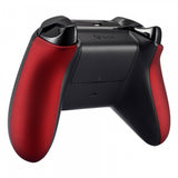 eXtremeRate Scarlet Red Soft Touch Grip Back Panels, Comfortable Non-Slip Side Rails Handles, Game Improvement Replacement Parts for Xbox One X & One S Controller - SXOJ0101