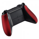 eXtremeRate Scarlet Red Soft Touch Grip Back Panels, Comfortable Non-Slip Side Rails Handles, Game Improvement Replacement Parts for Xbox One X & One S Controller - SXOJ0101