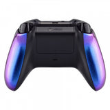 eXtremeRate Chameleon Purple Blue Back Panels Side Rails Handles, Game Improvement Replacement Parts for Xbox One X & One S Controller Model 1708 - SXOJ0118