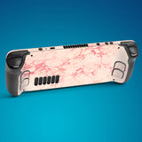 PlayVital Full Set Protective Skin Decal for Steam Deck, Custom Stickers Vinyl Cover for Steam Deck Handheld Gaming PC - Peach Marble - SDTM032