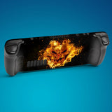 PlayVital Full Set Protective Skin Decal for Steam Deck, Custom Stickers Vinyl Cover for Steam Deck Handheld Gaming PC - Fire Demons - SDTM022