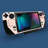 PlayVital Full Set Protective Skin Decal for Steam Deck, Custom Stickers Vinyl Cover for Steam Deck Handheld Gaming PC - Peach Marble - SDTM032