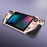 PlayVital Full Set Protective Skin Decal for Steam Deck, Custom Stickers Vinyl Cover for Steam Deck Handheld Gaming PC - Peach Marble - SDTM032