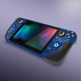 PlayVital Full Set Protective Skin Decal for Steam Deck, Custom Stickers Vinyl Cover for Steam Deck Handheld Gaming PC - Dynamic Sketch Blue - SDTM017
