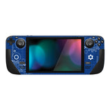 PlayVital Full Set Protective Skin Decal for Steam Deck, Custom Stickers Vinyl Cover for Steam Deck Handheld Gaming PC - Dynamic Sketch Blue - SDTM017