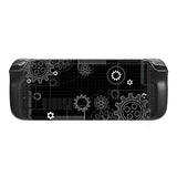 PlayVital Full Set Protective Skin Decal for Steam Deck LCD, Custom Stickers Vinyl Cover for Steam Deck OLED - Dynamic Sketch Black - SDTM018