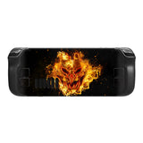 PlayVital Full Set Protective Skin Decal for Steam Deck LCD, Custom Stickers Vinyl Cover for Steam Deck OLED - Fire Demons - SDTM022