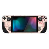 PlayVital Full Set Protective Skin Decal for Steam Deck LCD, Custom Stickers Vinyl Cover for Steam Deck OLED - Peach Marble - SDTM032