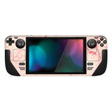 PlayVital Full Set Protective Skin Decal for Steam Deck, Custom Stickers Vinyl Cover for Steam Deck Handheld Gaming PC - Peach Marble - SDTM032