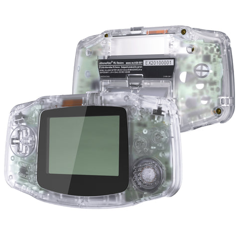 eXtremeRate IPS Ready Upgraded Clear GBA Replacement Shell Full Housing Cover Buttons for Gameboy Advance – Compatible with Both IPS & Standard LCD – Console & IPS Screen NOT Included - TAGM5001