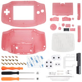 eXtremeRate IPS Ready Upgraded Cherry Pink GBA Replacement Shell Full Housing Cover Buttons & White Screen Lens for Gameboy Advance – Compatible with Both IPS & Standard LCD – Console & IPS Screen NOT Included - TAGM5007