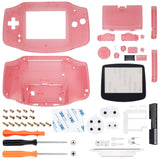 eXtremeRate IPS Ready Upgraded Cherry Pink Replacement Shell Full Housing Cover & Black Screen Lens for Gameboy Advance – Compatible with Both IPS & Standard LCD – Console & IPS Screen NOT Included - TAGM5007B
