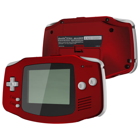 eXtremeRate IPS Ready Upgraded Scarlet Red Soft Touch GBA Replacement Shell Full Housing Cover w/ Buttons for Gameboy Advance – Compatible with Both IPS & Standard LCD – Console & IPS Screen NOT Included - TAGP3003