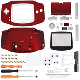 eXtremeRate IPS Ready Upgraded Scarlet Red Soft Touch GBA Replacement Shell Full Housing Cover w/ Buttons for Gameboy Advance – Compatible with Both IPS & Standard LCD – Console & IPS Screen NOT Included - TAGP3003