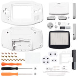 eXtremeRate IPS Ready Upgraded White GBA Replacement Shell Full Housing Cover w/ Buttons for Gameboy Advance – Compatible with Both IPS & Standard LCD – Console & IPS Screen NOT Included - TAGP3008