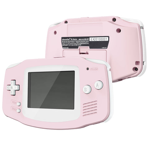 eXtremeRate IPS Ready Upgraded Cherry Blossoms Pink Soft Touch GBA Replacement Shell Full Housing Cover Buttons for Gameboy Advance – Compatible with Both IPS & Standard LCD – Console & IPS Screen NOT Included - TAGP3012